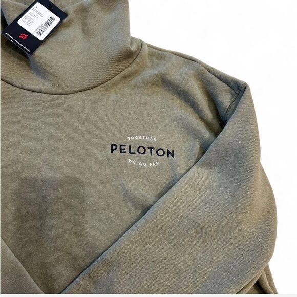 NWT Peloton Olive Green Funnel Neck Sweatshirt, Women’s Size Large - Picture 6 of 7